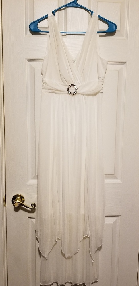 White flowing dress
